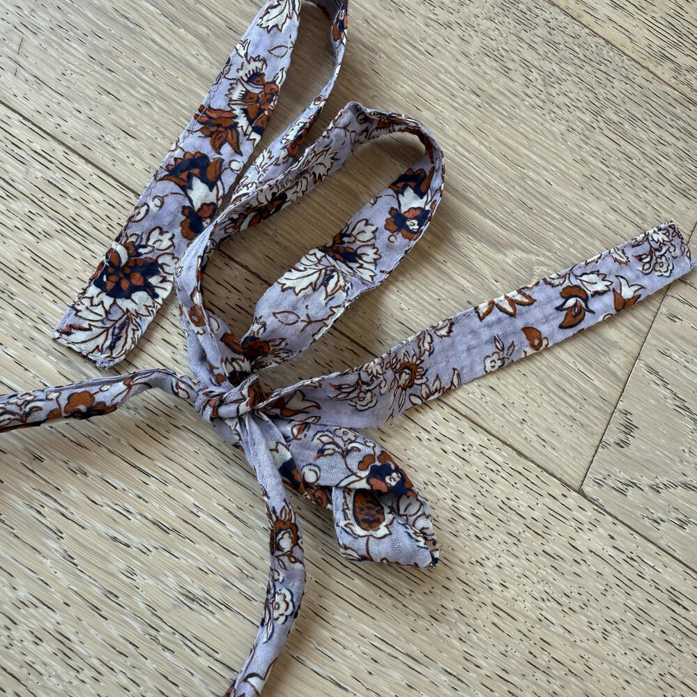 Veronica Beard Windansea Floral Print Maxi Dress Lavendar Bow Straps - Picture 4 of 7